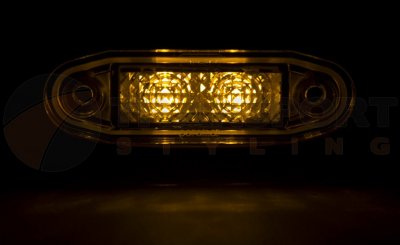 Boreman LED sidemarkeringslys med kromindfatning - 10-30V