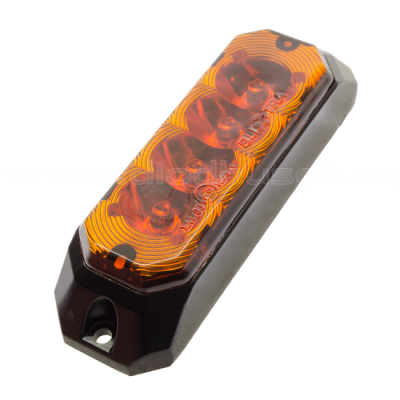 Lygte med 4/6 blitzhoveder i orange | 9-36V | ECE R65