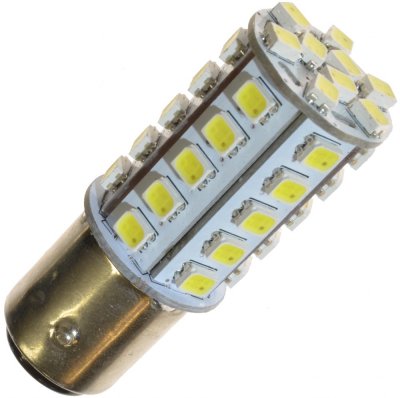 Diodelampe 12V 39xSMD hvid/gul BAY15d