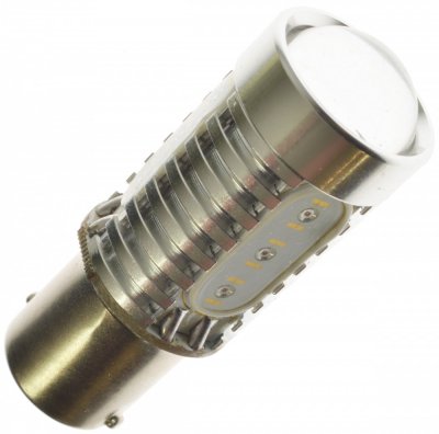 Diodelampe 12V 4xHigh Power Gul/Orange BA15s