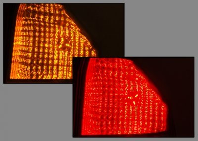 Diodelampe 12V 60xSMD Rød/Gul P27/7W