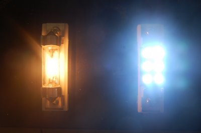 Diodelampe 12V 6xSMD 42mm Xenon hvid Festoon/spole lampe