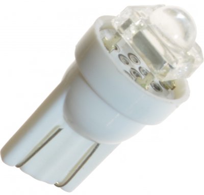 Diodelampe 12V FLUX xenon hvid W5W