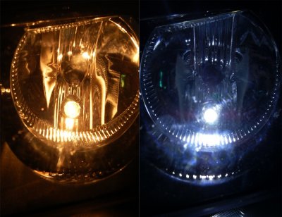 12 V diodelampe med indbygget STROBE-blitzlys W5W
