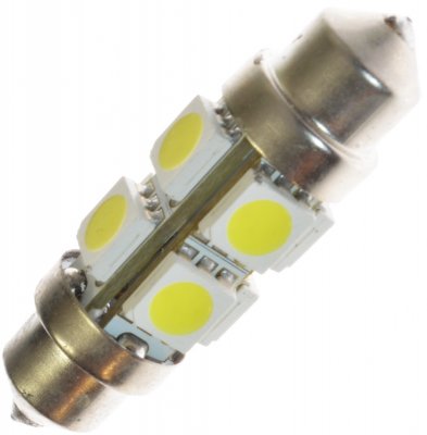 Diodelampe 12V 8xSMD Xenon hvid 36mm spolelampe