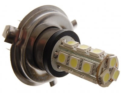 Diodelampe 24V 18xSMD Xenon hvid H4