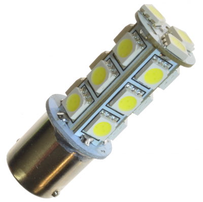 Diodelampe 24V 18xSMD Xenon hvid BA15s