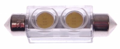 Diodelampe 24V 2xDiode Xenon hvid 42 mm