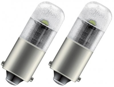 Diodelamper Osram 12V 1xDiode varm hvid BA9s