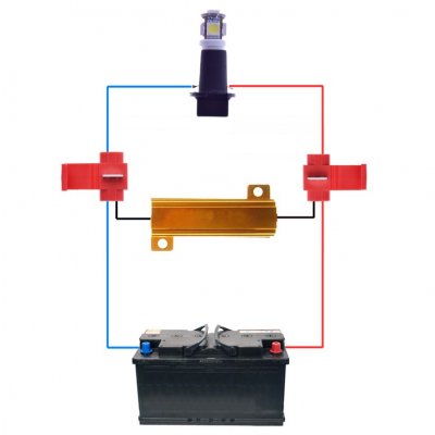 Effektmodstand 12V - 21 Watt / 1 stk.