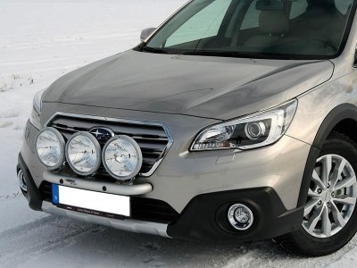 Hjælpelygtebeslag i aluminium til 3 hjælpelygter til Subaru Outback 2015-
