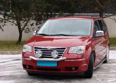 Hjælpelygteholder i rustfrit stål (til 2 hjælpelygter) til Chrysler Voyager 2009-