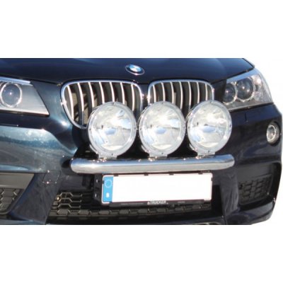 Ekstra lygtebeslag i rustfrit stål til 3 ekstra lygter til BMW X3 F25 2010-2017