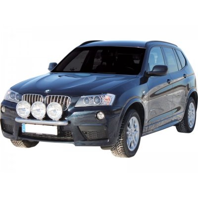 Ekstra lygtebeslag i rustfrit stål til 3 ekstra lygter til BMW X3 F25 2010-2017