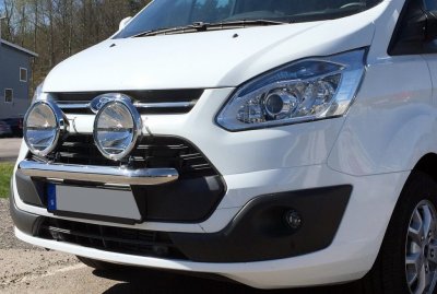 Ekstra lygtebeslag i rustfrit stål til Ford Transit Custom fra 2013-2017