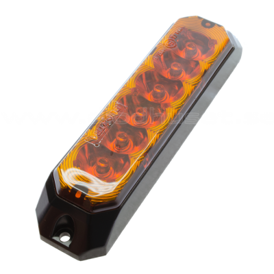 Lygte med 4/6 blitzhoveder i orange | 9-36V | ECE R65