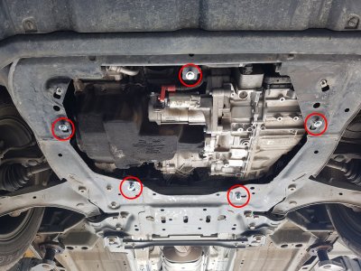 Fastgørelsespunkter for Sumpplade til Range Rover Evoque fra 2011-