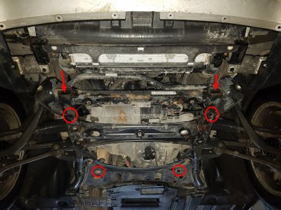Monteringspunkter Sumpplade BMW X4 (F26) fra 2014-2017