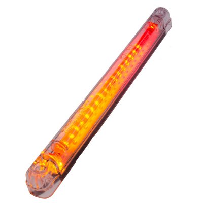Fiberoptisk slank 3-kammer LED lanterne | 12V-24V 237x20x20 mm