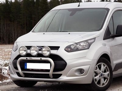 Frontbøjle i aluminium til 3 ekstra lygter til Ford Transit Connect 2014-2017