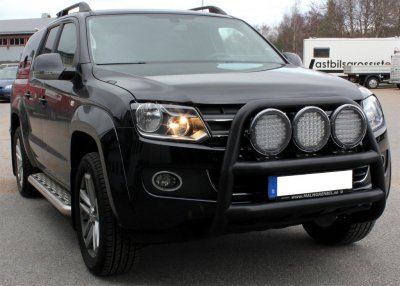 Frontbøjle i rustfrit stål med matsort pulverlakering til VW Amarok 2011-2016