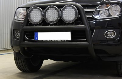Frontbøjle i rustfrit stål med matsort pulverlakering til VW Amarok 2011-2016