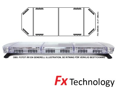 Mega-Flash FX1 - LED-blitzlysstrimmel med én række 11-30V