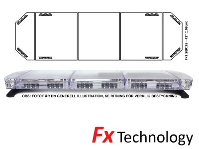 Mega-Flash FX1 - LED-blitzlysstrimmel med én række 11-30V