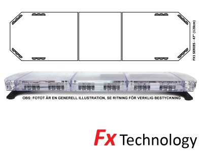 Mega-Flash FX1 - LED-blitzlysstrimmel med én række 11-30V