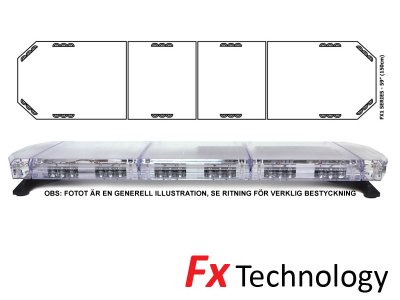 Mega-Flash FX1 - LED-blitzlysstrimmel med én række 11-30V