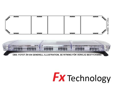 Mega-Flash FX1 - LED-blitzlysstrimmel med én række 11-30V