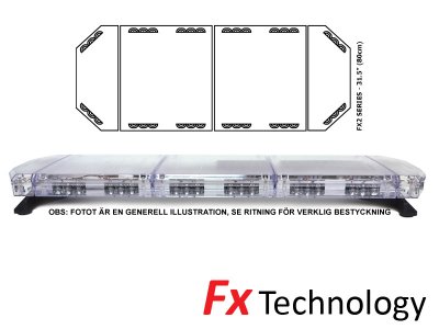 Mega-Flash FX2 - dobbeltrækket LED-lommelygte-rampe 11-30V