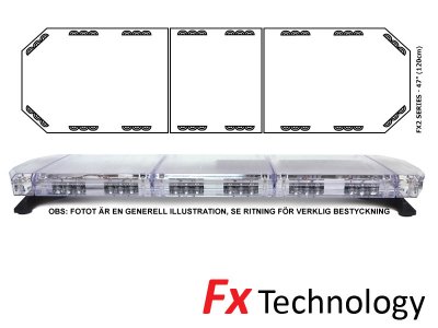 Mega-Flash FX2 - dobbeltrækket LED-lommelygte-rampe 11-30V