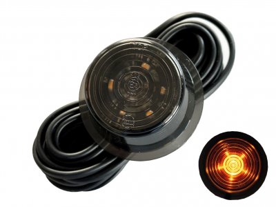 Gylle LED Black Line - Positionslys med 6xLED til gummiarme | 10V/30V