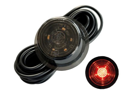 Gylle LED Black Line - Positionslys med 6xLED til gummiarme | 10V/30V