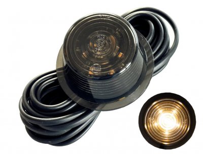 Gylle LED Black Line - Positionslys med 6xLED til gummiarme | 10V/30V