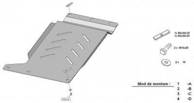 Sumpplade Ford Ranger fra 2012-2023