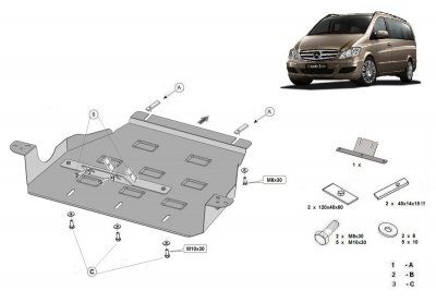 Sumpplade til Mercedes Vito & Viano fra 2003-2014