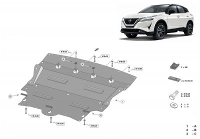 Sumpplade Nissan Qashqai fra 2021- og nyere