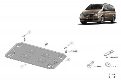 Sumpplade til Mercedes Vito & Viano fra 2003-2014