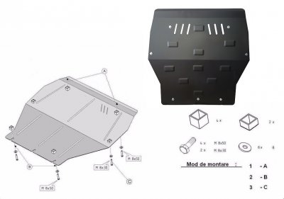 Sumpplade til Volkswagen Transporter T5 fra år 2003-2009