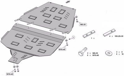 Sumpplade gearkasse til Nissan Navara 2015-2022