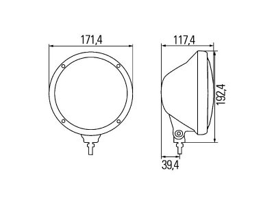 Hella Rallye 3003 COMPACT med hvid glaslinse