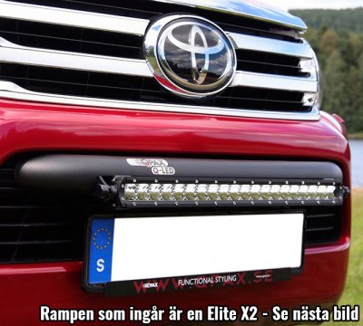 Ekstra lygtebeslag inkl. håndliste til Toyota Hilux 2016-