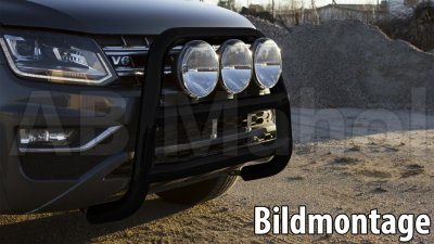 Frontbøjle i sortlakeret rustfrit stål til Volkswagen Amarok V6 fra 2017-