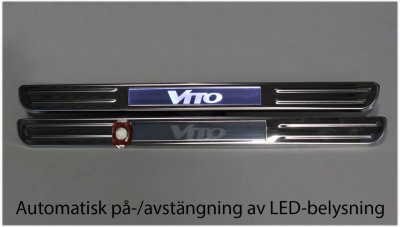 Indgangsbeskyttelse med LED-belysning til Mercedes Vito/Viano fra 2004-2014