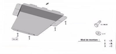 Sumpplade Renault Kangoo fra 2008-2021