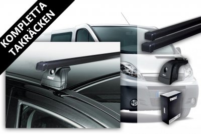 Komplette Thule tagbøjler til Nissan Primastar fra 2002-2014