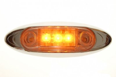 Krom positionslys med 3xLED - 24V