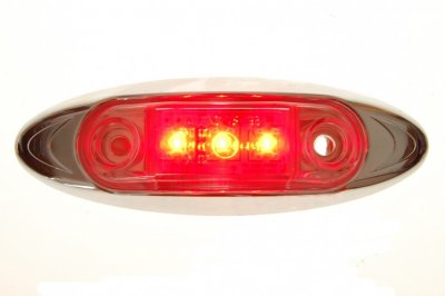 Krom positionslys med 3xLED - 24V